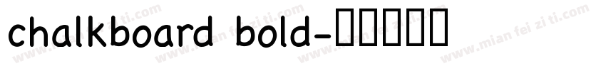 chalkboard bold字体转换